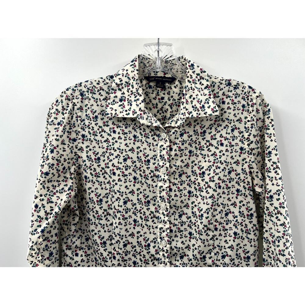 Brooks Brothers Womens Multicolor Floral Cotton Long Sleeve Button Down Shirts 2 - Picture 2 of 9